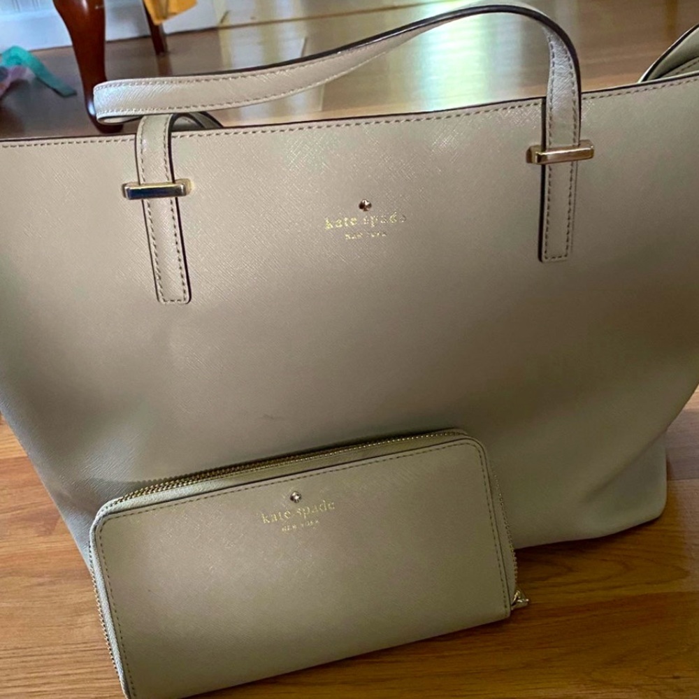 Kate spade shoulder bag/tote with matching wallet